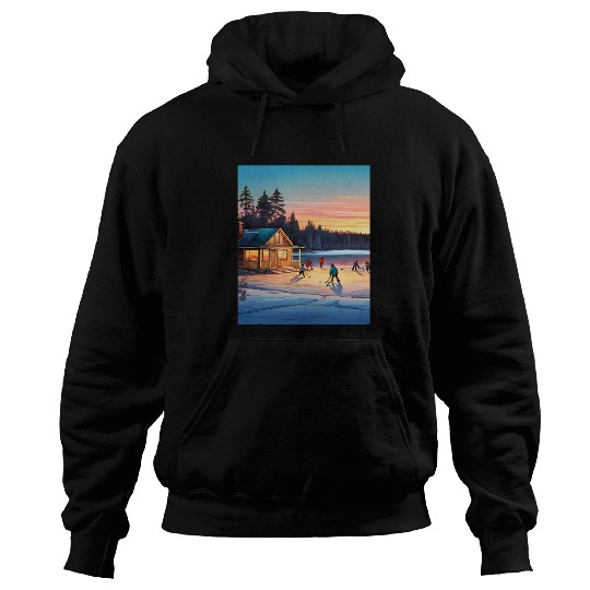 Sport Hockey Pond Hockey a Canadian Lover of Hockey Design Hoodies