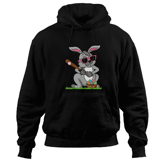 Sport Baseball Toddler Boys Easter Bunny Rabbit Baseball Pitcher Kids Teens Hoodies