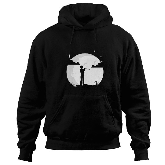 Funny Clarinet Moon Clarinet Instrument Orchestra Hoodies