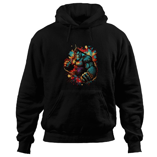 Boxer Pet Gorilla Boxer Splash Graffiti Graphic Hoodies