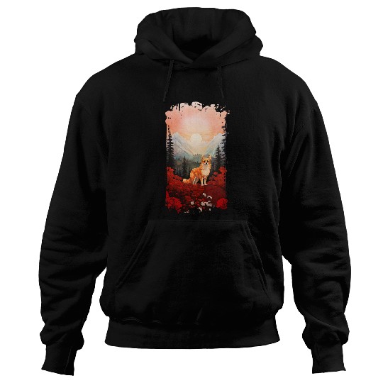 Corgi Pet Clear Red Corgi Mountain Paw Design Dog Mom Dad 2 Hoodies