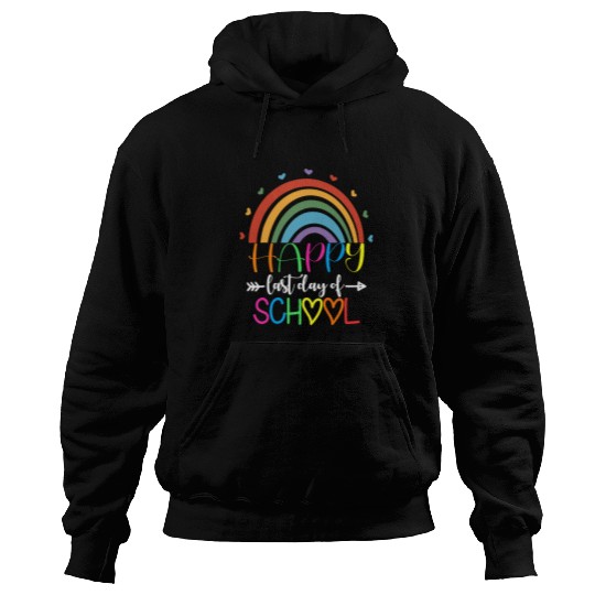 happy last day of school teacher student graduation rainbow 7 Hoodies
