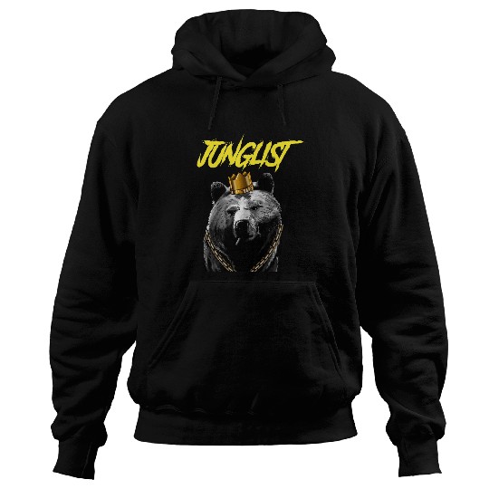 Funny Drummer Bear Junglist DnB Bear EDM Drum And Bass 90s Rave Cute Bears Hoodies