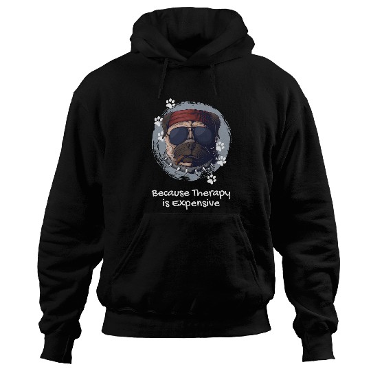 American Bulldog Pet Gangster American Bulldog Because Therapy Is Expensive Art Hoodies
