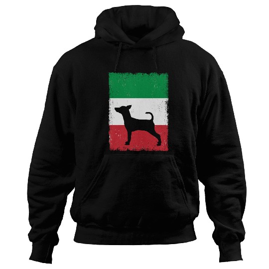 Miniature Pinscher Pet Italy Flag Italian vintages Mom Dad Hoodies