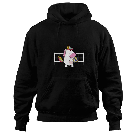 Sport Volleyball Kids Cute Setter Spiker Volleyball Unicorn Hoodies