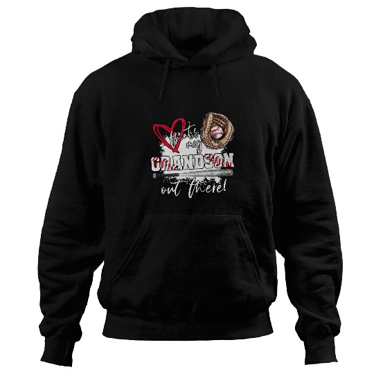 Sport Baseball Grandma Thats My Grandson Out There Game day Hoodies