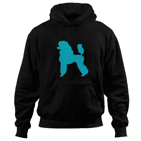 Poodle Pet TURQUOISE TEAL SILHOUETTE Hoodies