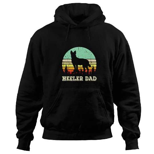 Australian Cattle Pet Blue Heeler Dog Dad Australian Cattle Dog Lovers Fathers Day Hoodies