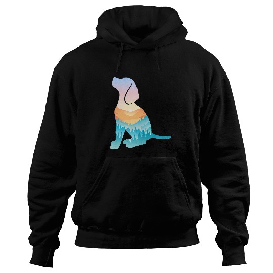 Beagle Pet Nature Hiking Dog Sunrise Adventure Hoodies