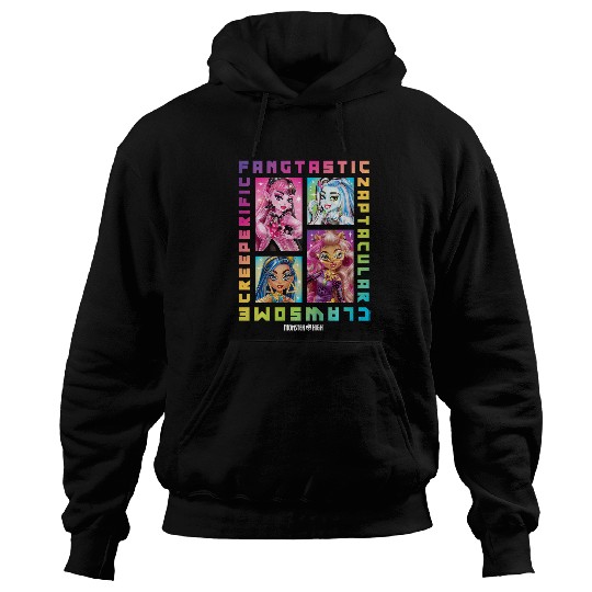 Kids Monster High Student Rainbow Grid Hoodies