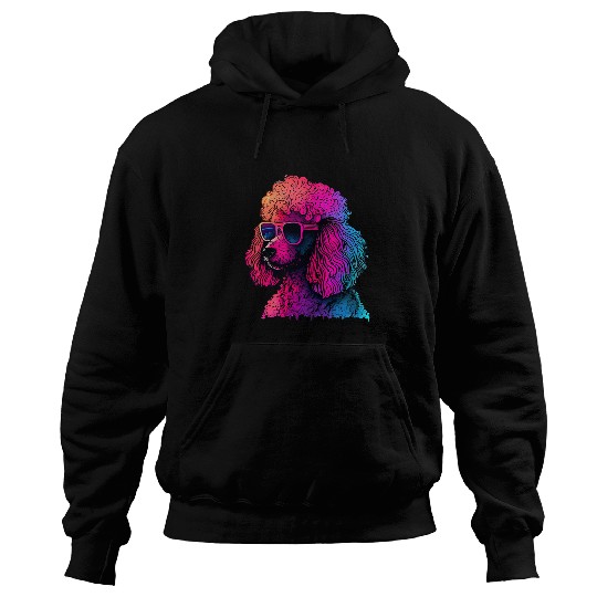 Poodle Pet Synthwave 80s Retrowave Aesthetic Hoodies