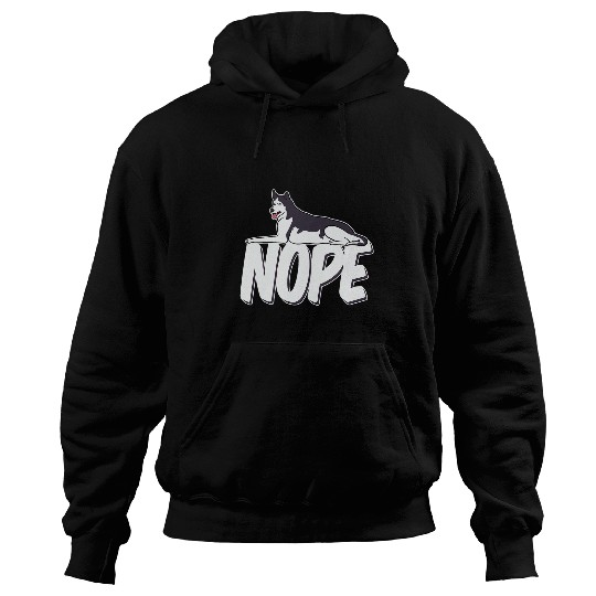 Husky Pet Cute Siberian Husky Dog Nope Lazy Funny Hoodies