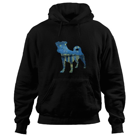 Jack Russell Pet Van Gogh Starry Night Rhone Aesthetic Art Hoodies