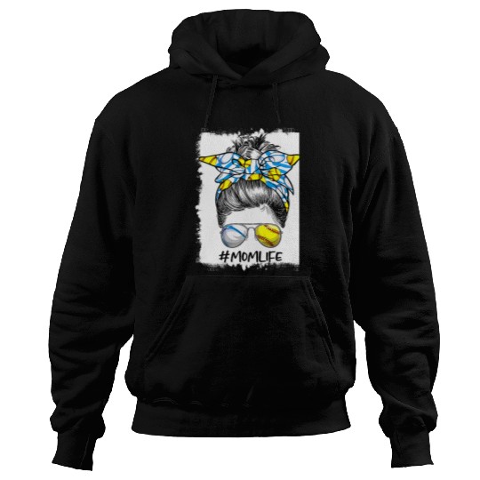 Sport Rugby Messy Bun Mothers Day Mom Life Rugby Sport Lover Hoodies