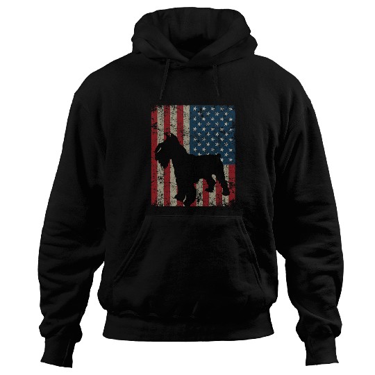 Schnauzer Pet vintages American Flag 4th Of July Hoodies