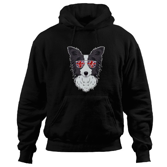 Border Collie Pet UK Sunglasses I English Flag I Union Jack Hoodies