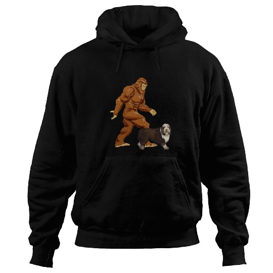 Bearded Collie Pet Funny bigfoots Walking Bearded Collie Sasquatch Hoodies