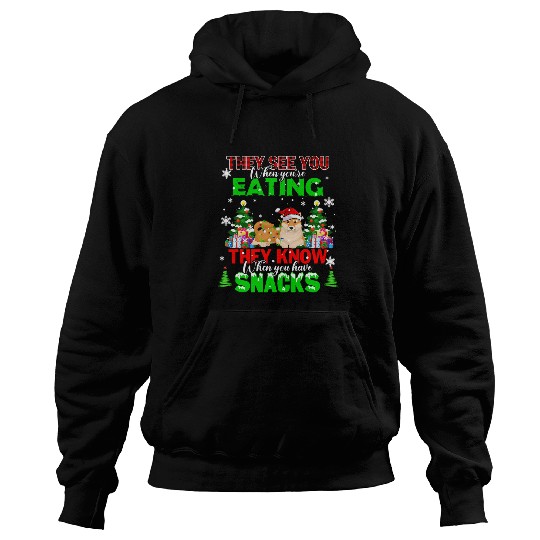 Shiba Inu Pet They See You When Youre Eating Snacks Lover xmass Hoodies