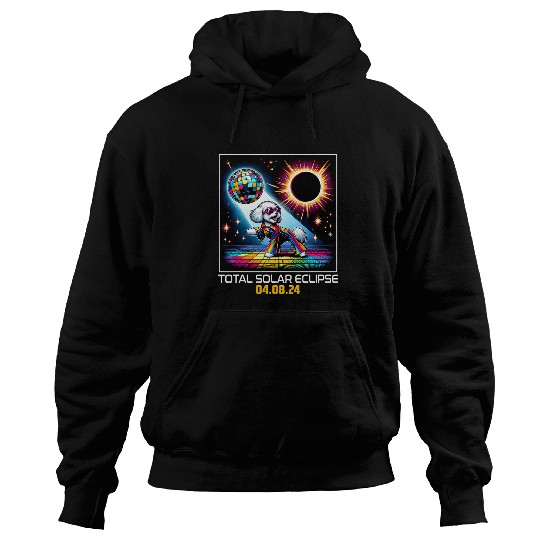 Maltese Pet Dancing Disco Solar Eclipse Hoodies