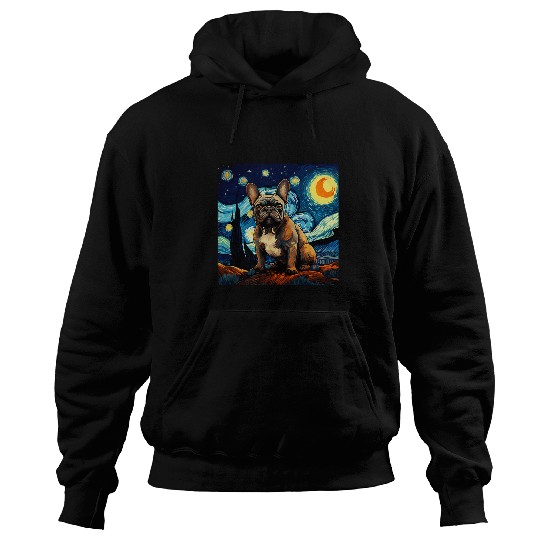 French Bulldog Pet Van Gogh Dog French Bulldog 1 Hoodies