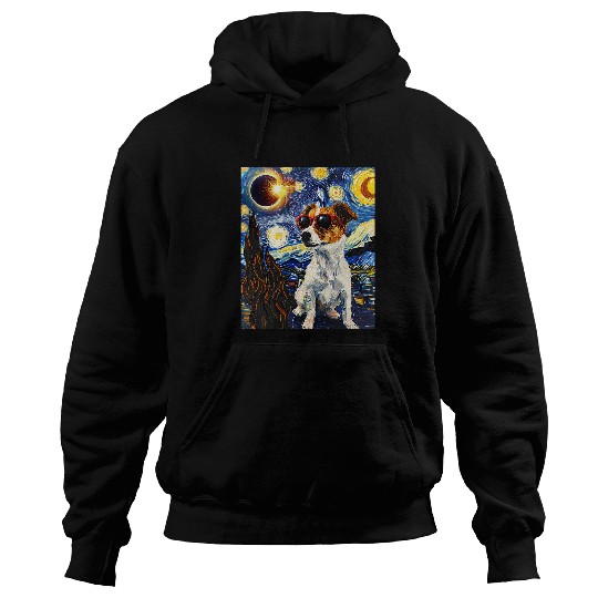 Jack Russell Pet Total Solar Eclipse Jack Russell Terrier Hoodies