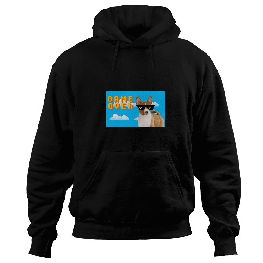 Basenji Pet Dog Basenji 8Bit Game Over Hoodies