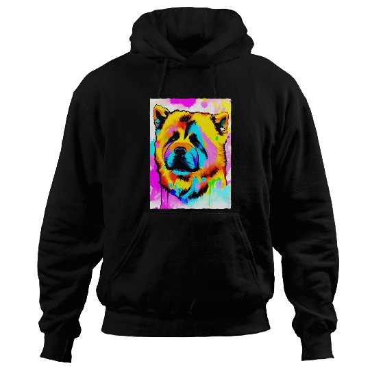 Chow Chow Pet Pop Art Design Gradient Hoodies