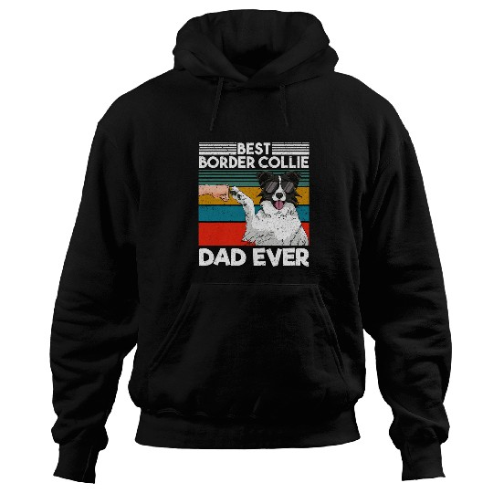 Border Collie Pet Mens bests Border Collie Dad Ever Dog Dad Fist Bump Hoodies