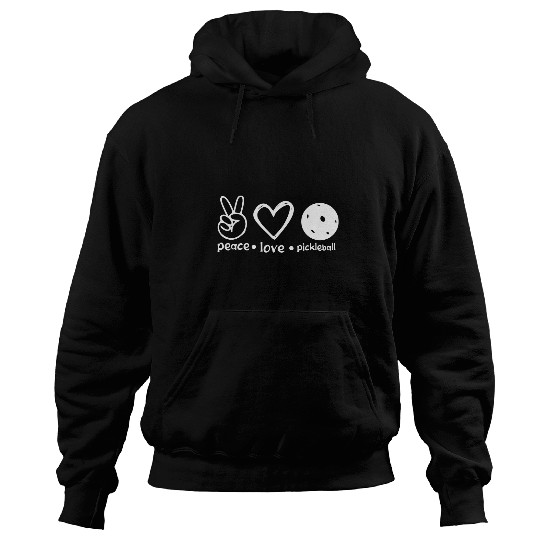 Sport Pickleball Cute Peace Love Pickleball Player Funny Pickle Ball Lover Hoodies