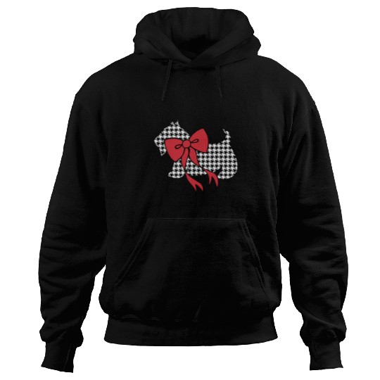 Scottish Terrier Pet Christmas Houndstooth Hoodies