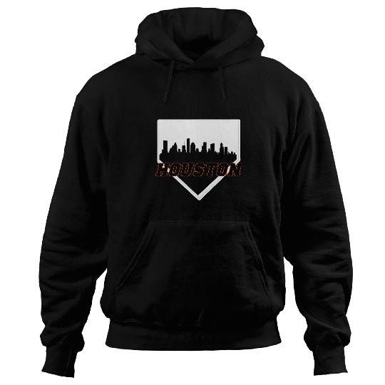 Sport Baseball City of Houston Skyline Art Downtown Texas Baseball Fan Gift Hoodies