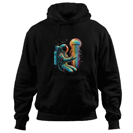 Astronaut Jellyfish Space Astronomy Galaxy 1 Hoodies
