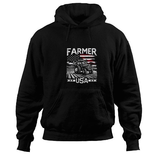 Harvest Field 2Farmer USA Patriotic Field Hoodies