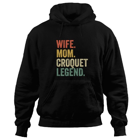 Sport Croquet Golf Player Wife Mom Croquet Legend Funny Lawn Golf Mother Cute Hoodies