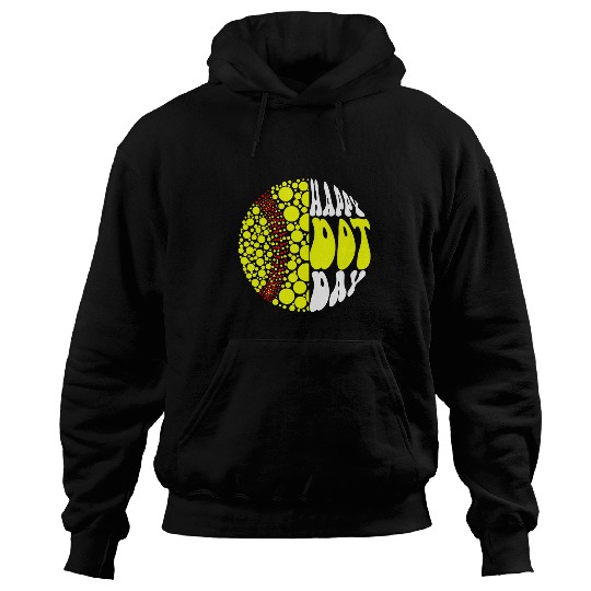 Sport Softball Retro Groovy Softball Ball With Polka Dots Happy Dot Day Boy Hoodies