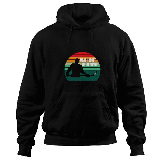 Sport Hockey Pond Ice Hockey Tough Stick Fun Classic Graphic Novelty Hoodies