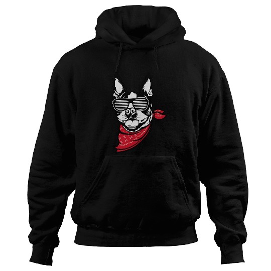 Boston Terrier Pet Face Shutter Glasses Hoodies