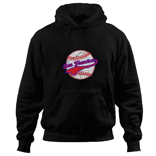Sport Baseball Vintage San Francisco Cityscape Baseball Lover Men Women Kid 29 Hoodies