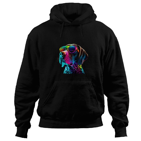 German Shorthaired Pet Colorful German Shorthair Pointer Funny GSP Dad Mom Hoodies