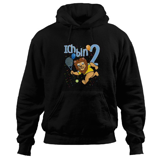 Discover Sport Tennis Lion Gift Kids Second Birthday Boy Tennis Lion Ich Bin Zwei Hoodies