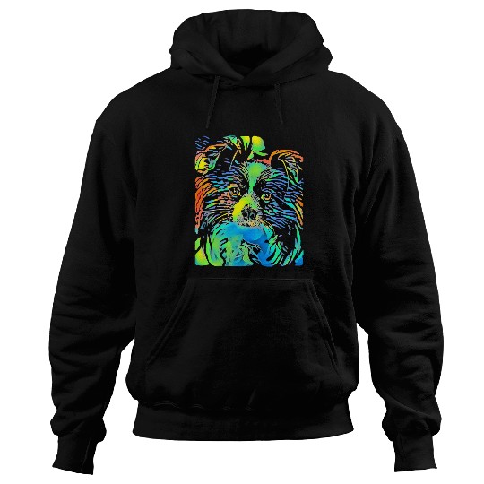 Papillon Pet Face Puppy Pop Art Hoodies