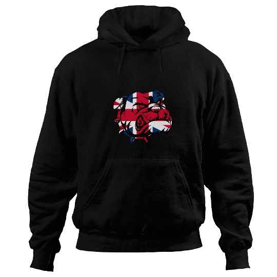 English Bulldog Pet British Bulldog Union Jack Flag Hoodies