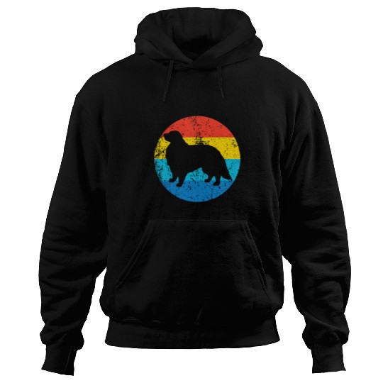 Pyrenees Pet Breed Silhouette Retro 1970s Circle Hoodies