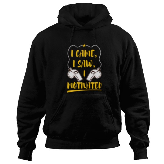 Sport Volleyball Funny I Came I Saw Saying for Beach Volleyball Coach Hoodies