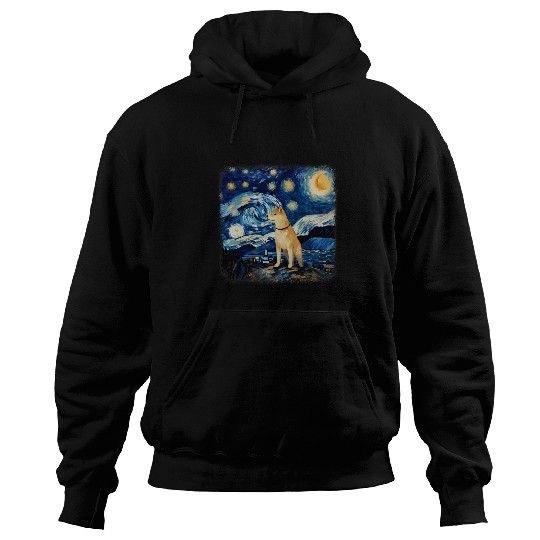 Dog in starry night van gogh Shiba Inu 1 Hoodies