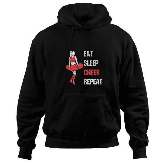 Eat Sleep Cheer Repeat vintages Cheerleading Coach Hoodies