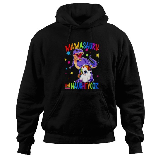 Unicorn Pet and TRex Mother and Daughter Hoodies