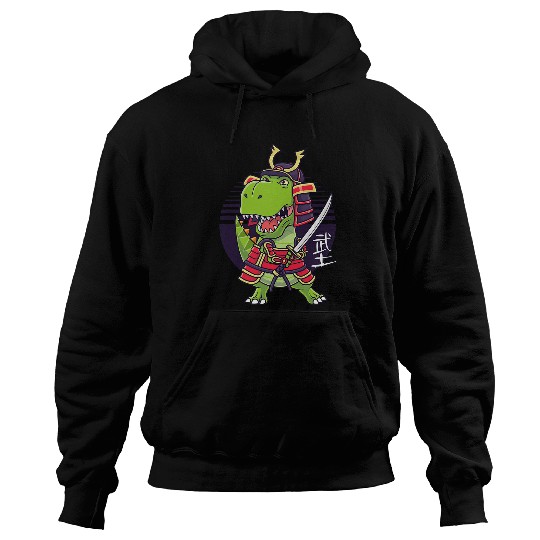 Dinosaur Pet Samurai Dinosaur Warrior Large Animal Hoodies