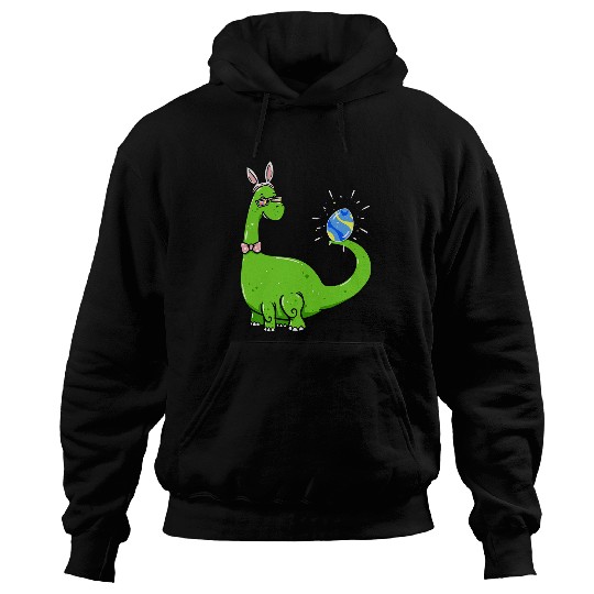 Dinosaur Pet Brontosaurus Bunny Ears Egg Easter Day Dinosaur Dino Boys 1 Hoodies